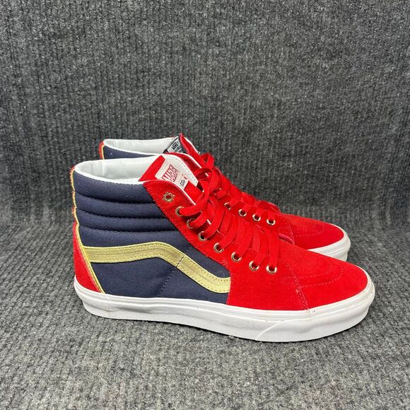 Vans SK8 Hi Disney Captain Marvel Red Casual Shoes Sneakers Mens Size 10‎ US